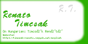 renato timcsak business card